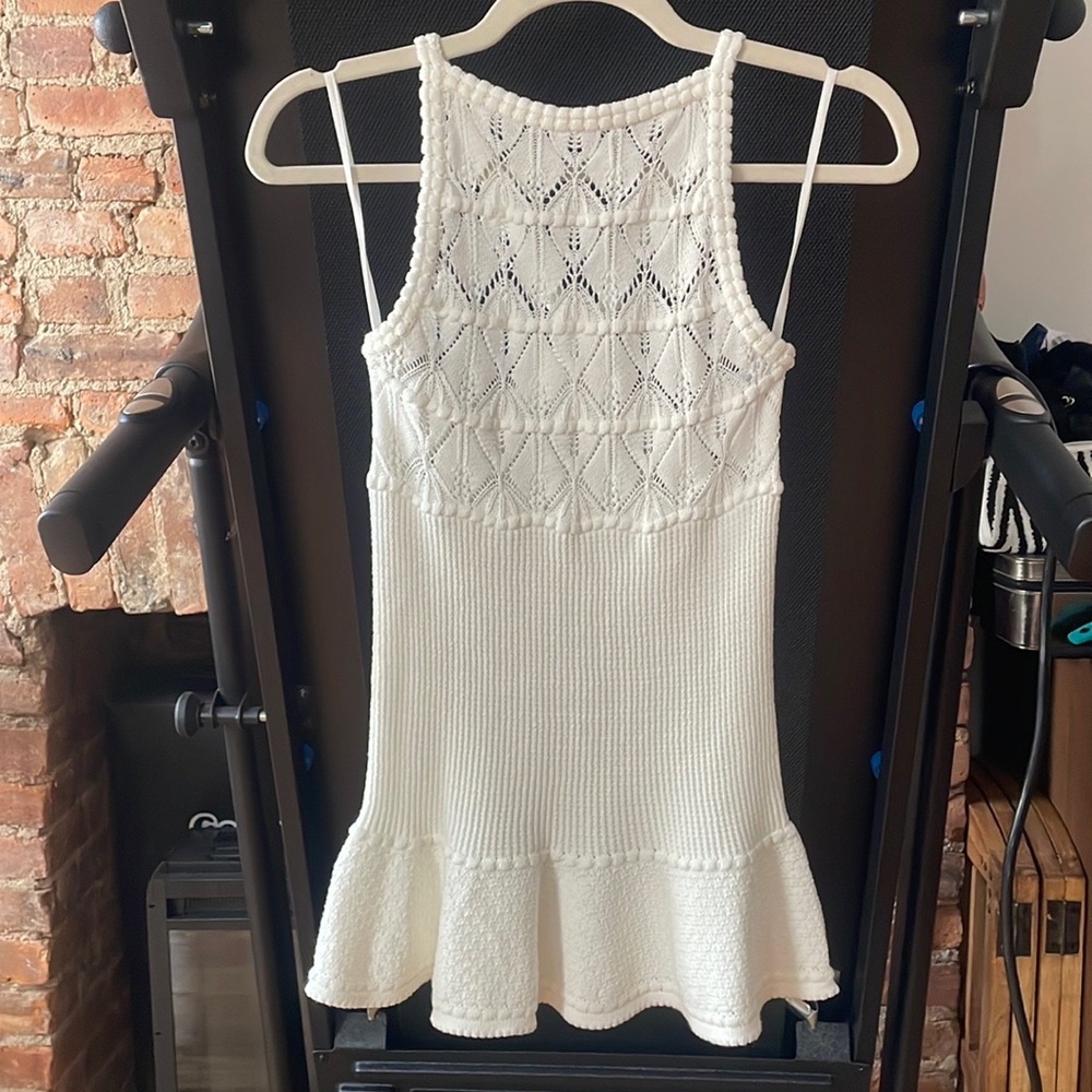 Rebecca Taylor Sweater Tank in white.